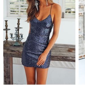 Hello Molly sparkly blue dress